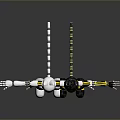 Two Robot Characters With Cat Ear Design White Black And Blue Yellow Arm Accents