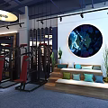 Modern Open Concept Fitness Gym With Training Equipment And Spacious Workout Area