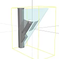 Modern Wall Lamp With Glass Panel And Metal Frame For Home Lighting