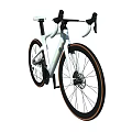 Modern White Bicycle With Black Wheels Orange Rim Accents And Drop Handlebars
