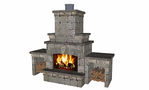 Fireplace 3d model