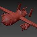 Vintage Fighter Aircraft With Green Body Red Nose And Shark Mouth Design