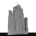 Tall Modern Commercial Complex Featuring Glass Facade And Contemporary Architecture Design