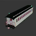 3D White Train Carriage Model With Black Roof Multiple Windows And Smooth Surface Reflection 3d model