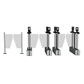 Smart Machines Intelligent Turnstiles with Facial Recognition Access Control System 3d model