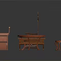 Traditional Chinese Wooden Furniture Including Chairs Tables Benches And Decorative Pieces