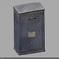 Heavy Duty Metal Industrial Equipment With Worn Surface Lockable Door And Sticker