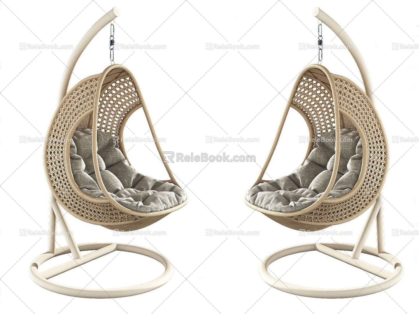 Modern Hanging Chair Woven Hanging Chair 3d model