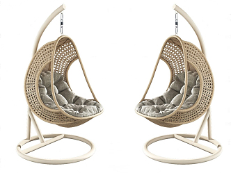 Modern Hanging Chair Woven Hanging Chair 3d model