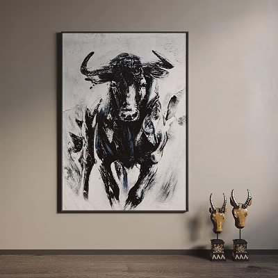 Quiet Animal Painting Decorative Painting 3d model