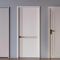 White Hinged Doors With Various Designs For Modern Interior Home Decoration 3d model