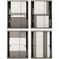 Modern Wardrobe Designs With Sliding Doors Storage Drawers And Striped Panels