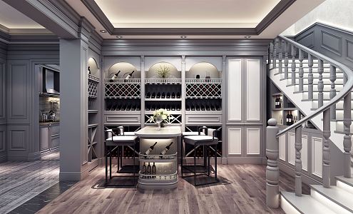 American Wine Cellar Wine Cellar Wine Cabinet 3d model