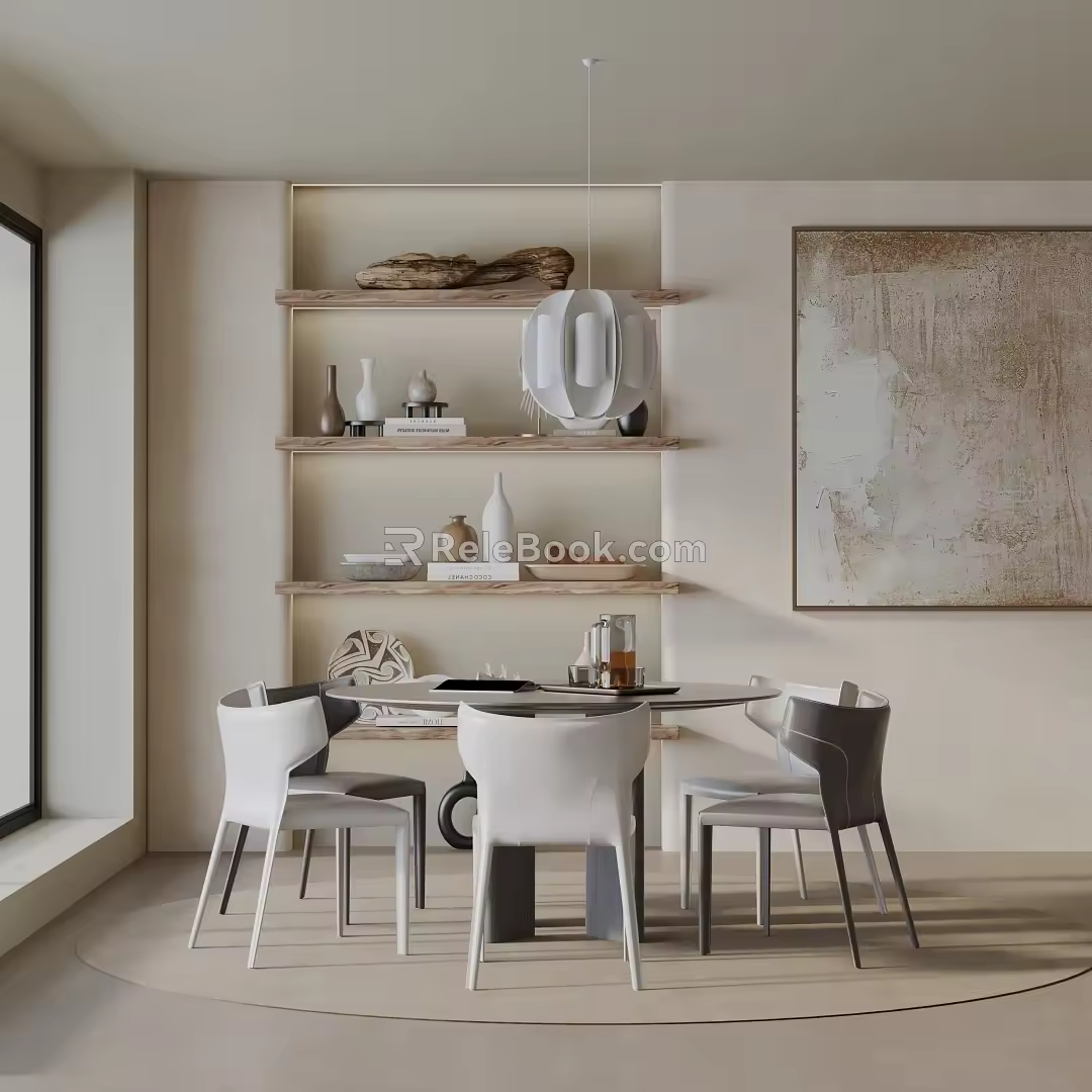 Modern dining table 3d model