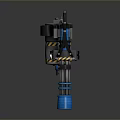 Futuristic Gatling Style Weapon Featuring Multiple Spiral Barrels And Metallic Structure 3d model