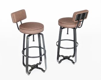 Modern Bar Chair Bar Chair Bar Stool Backrest Bar Chair Leisure Chair 3d model