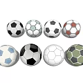 Different Colored Soccer Balls As Sports Equipment For Training And Games