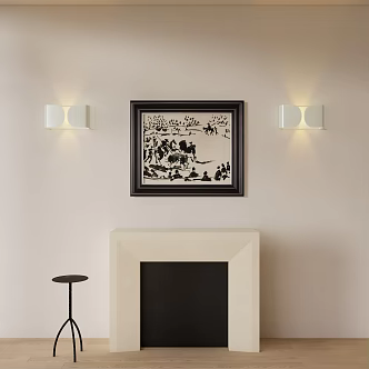 Simple wall lamp 3d model
