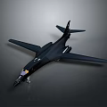 Black Military Reconnaissance Aircraft Model With Sleek Design And Detailed Cockpit