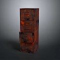 Rustic Rusted Multi Drawer Chest Of Drawers Furniture With Industrial Style