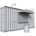 Industrial Equipment Container Coffee Shop With Homer Simpson Donut Latte And Cappuccino Signs