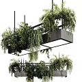 Modern Stylish Pendant Light With Green Plants And Hanging Foliage Design