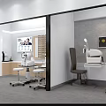 Modern Optical Store Interior With New Eyeglasses Collection And Display Counters 3d model