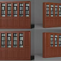 Classic Wooden Bookcase With Glass Doors Multiple Shelves And Books In Home Study Room