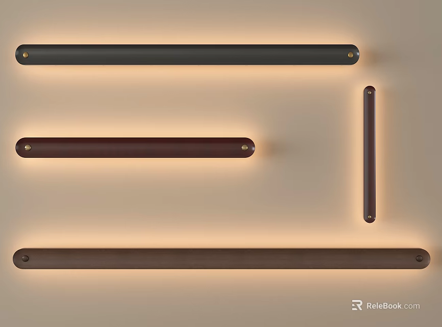 Sleek Modern Wall Lights in Various Colors and Designs for Home Interior 3d model 