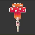 Modern game character mushroom man 3d model