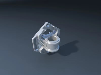 Industrial Equipment Mechanical Component With Metal Structure And Precision Machined Holes 3d model