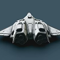 Futuristic Fighter Jet 3D Model With Aerodynamic Design And Detailed Surface Features 3d model