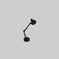 Black Metal Desk Lamp With Adjustable Arm And White Shade For Home Office Work