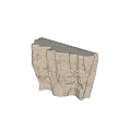 Natural Tree Stump Inspired Reception Desk With Rough Texture And Organic Design 3d model
