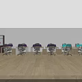 Modern Spacious Open Plan Office Desks With Ergonomic Chairs And Under Desk Storage Cabinets