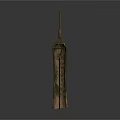 Ancient Bronze Metal Equipment with Various Shapes Including Tall Slender Rod and Short Decorative Patterns