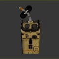 Beautiful Outdoor Scenery Featuring Vintage Yellow Binoculars With 9005 Number