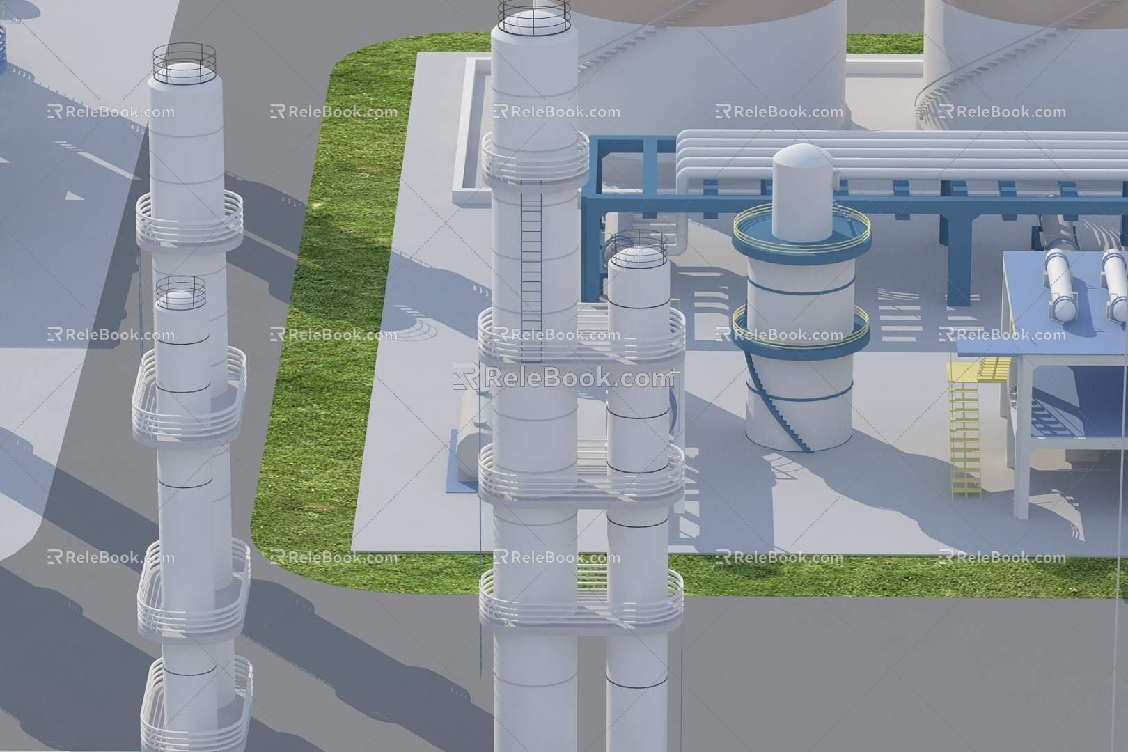 Plant industrial atmosphere 3d model