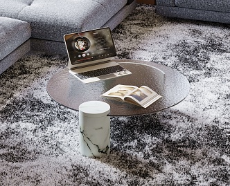 Coffee table marble coffee table shaped coffee table 3d model