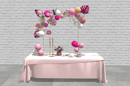 Modern Meichen Wedding Balloon 3d model