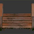 Red Wooden Arch Bridge With Steps Railings And Mossy Base On Dark Surface