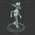 Cute Cartoon Deer Character Wearing Jacket Hat And Red Shoes On Base