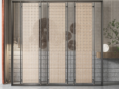 Modern partition screen 3d model