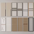 Various Stylish Wardrobe Doors With Striped Louvered And Decorative Patterns In Neutral Tones