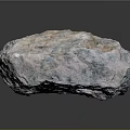 Natural Raw Stone With Blue Specks And Grayish White Surface Texture 3d model