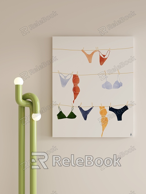 modern abstract painting model