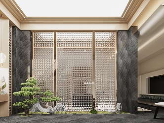 Modern Entrance View 3d model