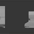 Industrial Structural Components With Grey Metal Frame And Textured Geometric Design