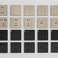 Modern Wall Switch Panels With Various Designs And Different Colors For Home Decoration