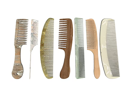 Guofeng Wooden Comb 3d model